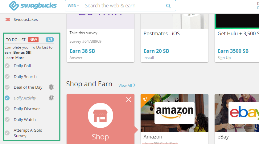 swagbucks cash back. permission.io earn tokens