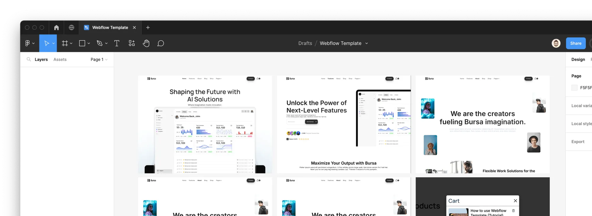 Saas Webflow Template - Bursa - Designed by Azwedo.com and Wedoflow.com