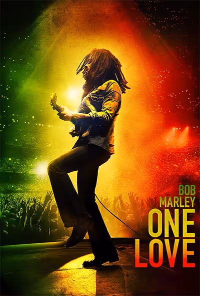 A poster of Bob Marley One Love.