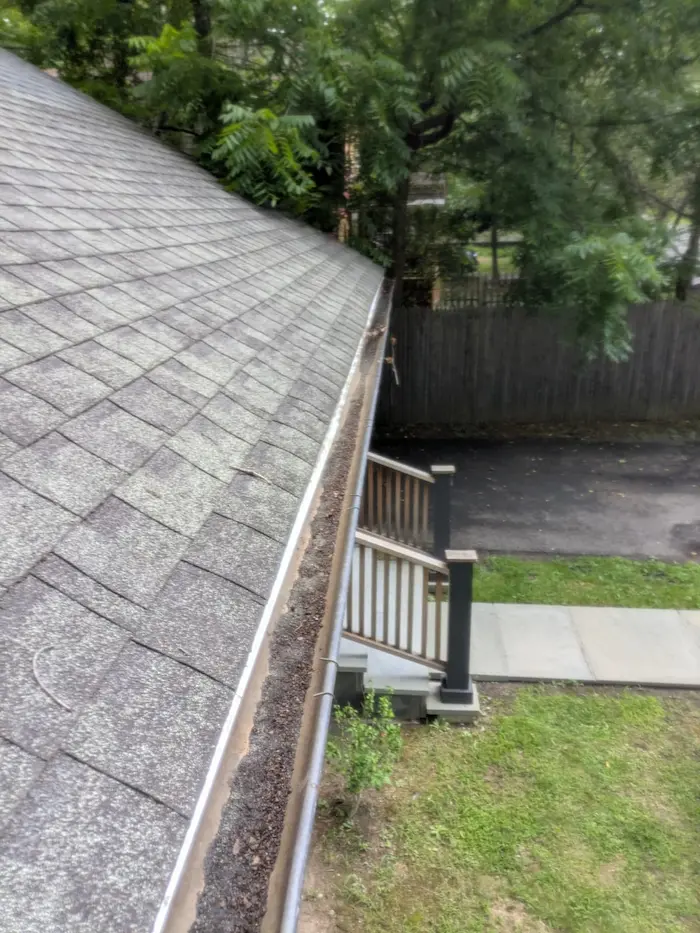 Before gutter cleaning service in New Paltz, Hudson Valley, NY by Dowell Property Services