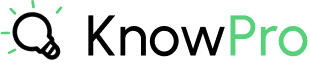 KnowPro logo for AI knowledge management tool.