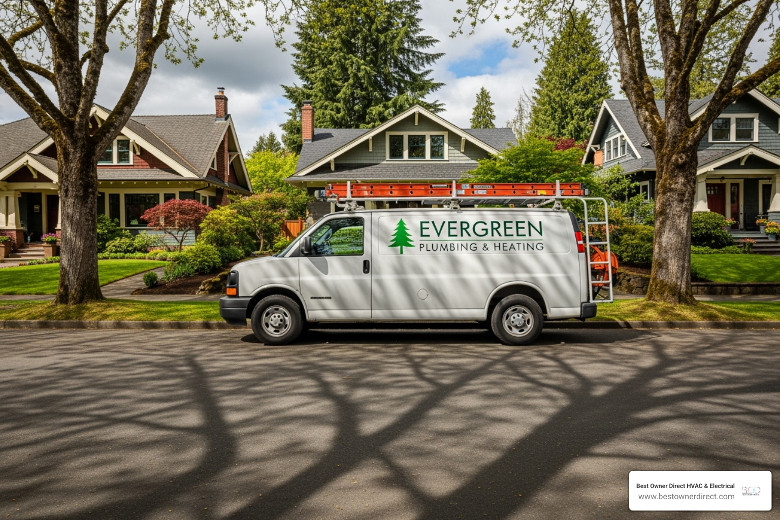 a service van with clear branding in a Lake Oswego neighborhood - water heaters 24 hour service in oswego lake lake oswego or a service van with clear branding in a Lake Oswego neighborhood - water heaters 24 hour service in oswego lake lake oswego or