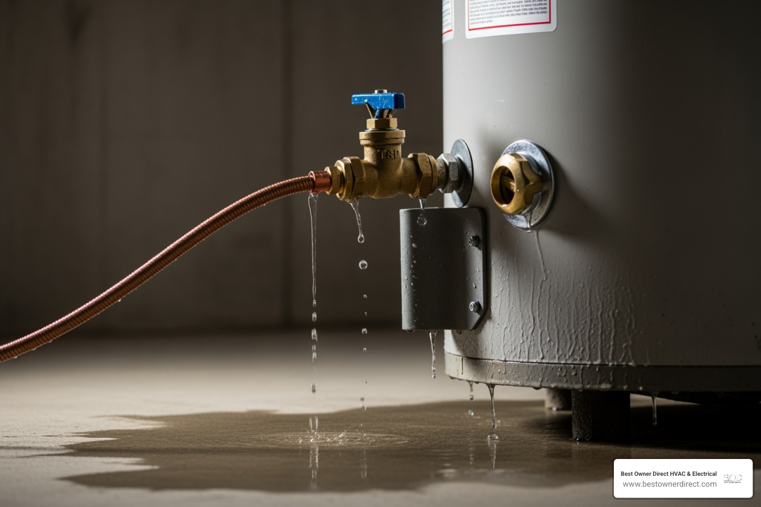 T&P relief valve leaking - water heaters 24 hour service in reedville hillsboro or