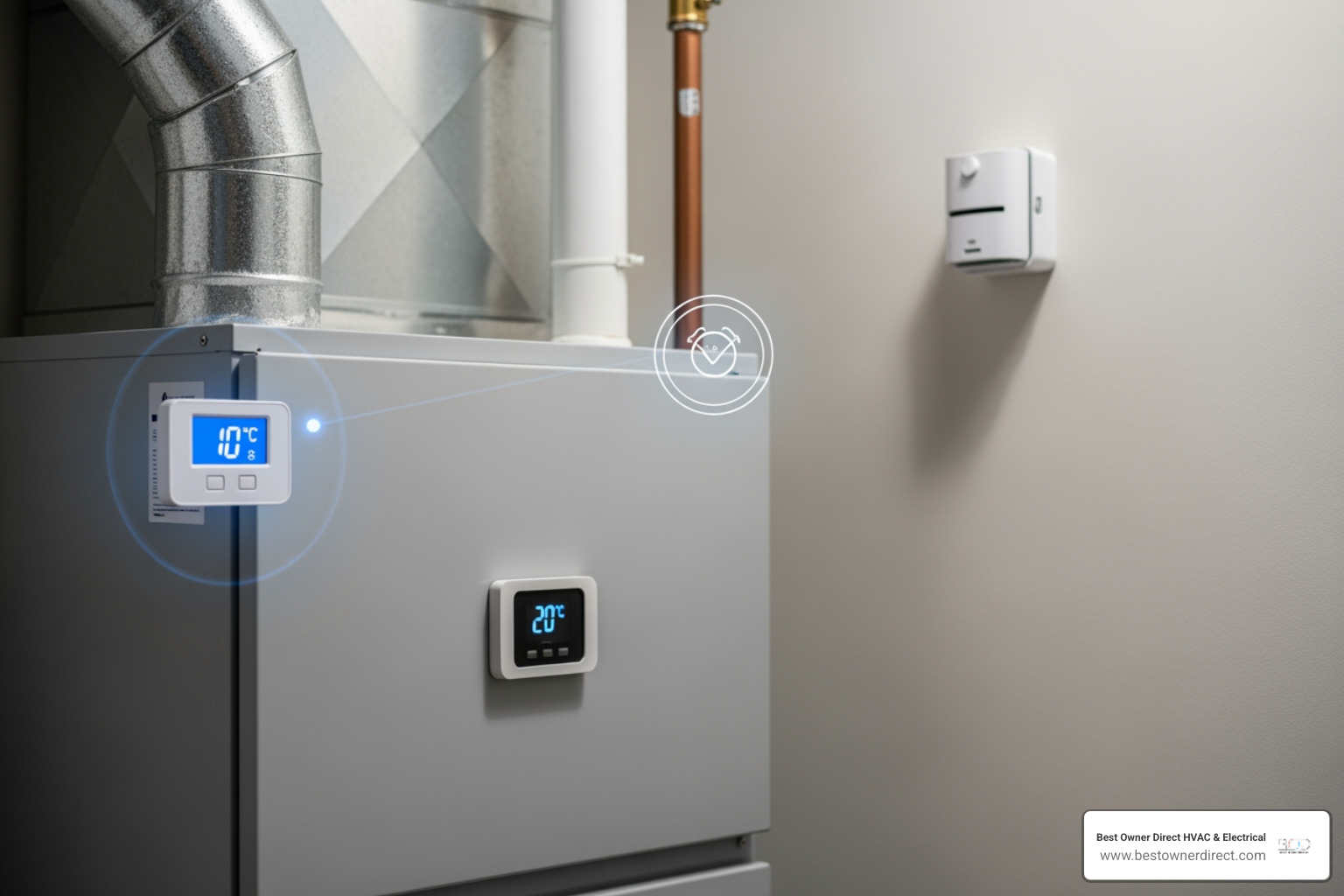 infographic showing three pillars: improved efficiency with dollar sign, safety shield with checkmark, and extended lifespan with clock, representing key benefits of regular furnace maintenance - home furnace maintenance in cornelius, or