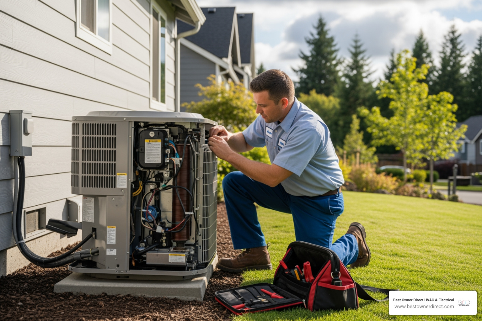 infographic showing top 7 signs your heat pump needs repair including strange noises, inadequate heating or cooling, rising energy bills, frequent cycling, system leakage, poor air quality, and emergency issues with icons for each category - best heat pump repair in cornelius, or infographic showing top 7 signs your heat pump needs repair including strange noises, inadequate heating or cooling, rising energy bills, frequent cycling, system leakage, poor air quality, and emergency issues with icons for each category - best heat pump repair in cornelius, or