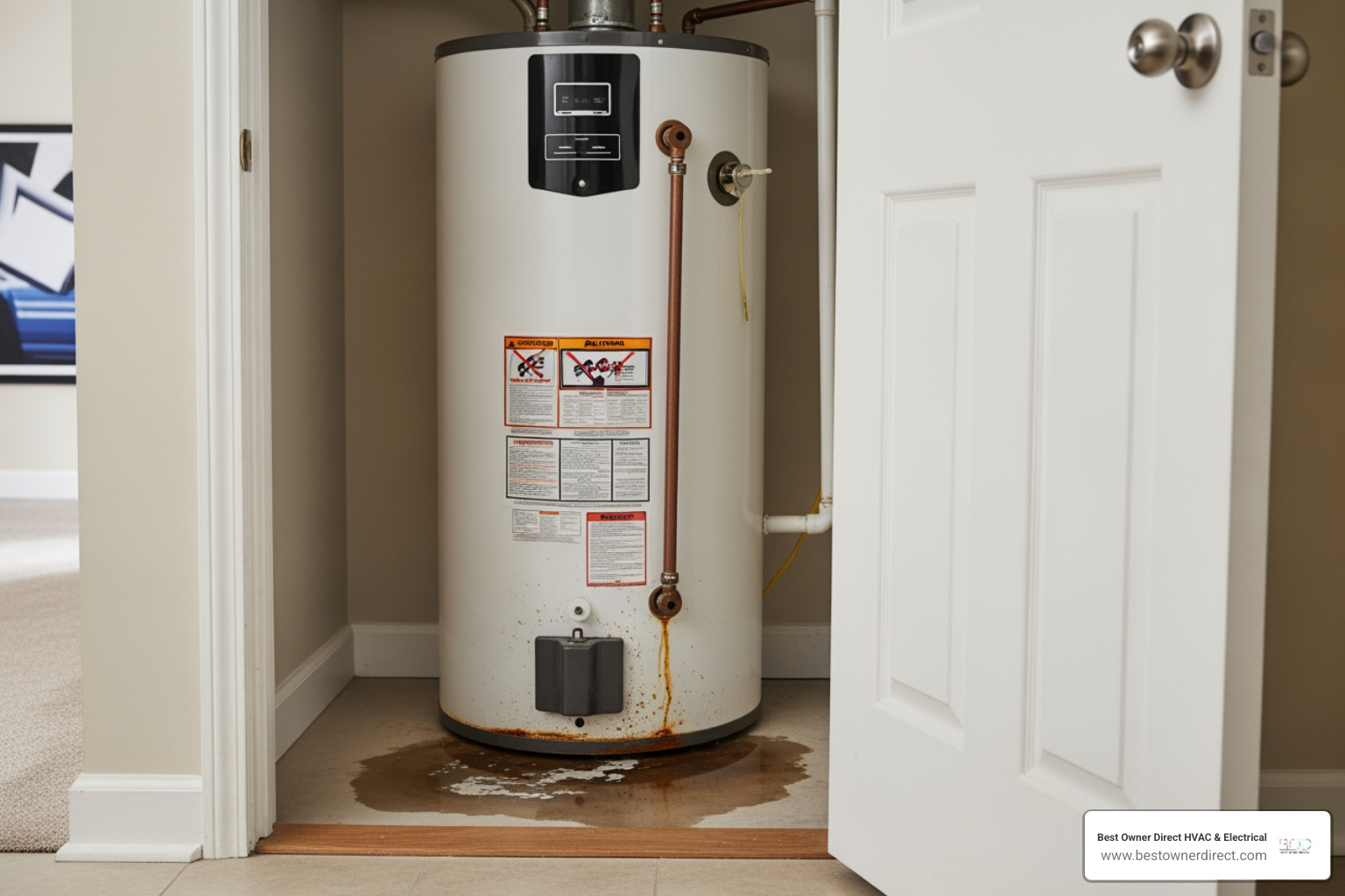 infographic showing common water heater problems in Beaverton homes including temperature fluctuations, strange noises like rumbling and popping, rusty or discolored water, visible leaks around the base, reduced efficiency leading to higher bills, and pilot light issues in gas units, with recommended service response times for each issue - residential water heater repair in beaverton, or