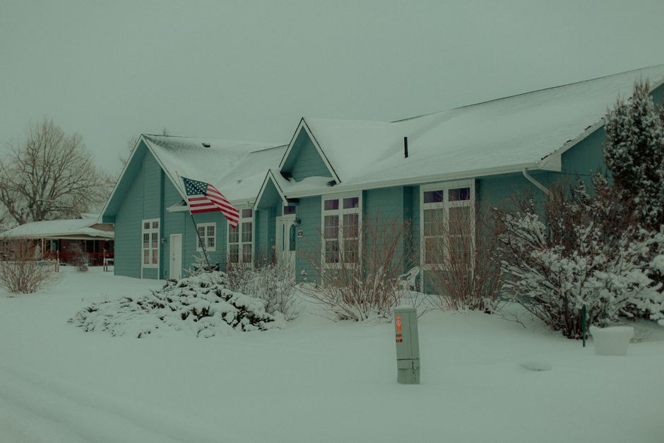 Oregon home in winter Oregon home in winter