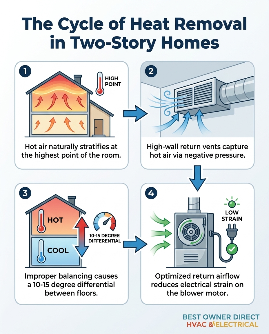 The Cycle of Heat Removal in Two-Story Homes
