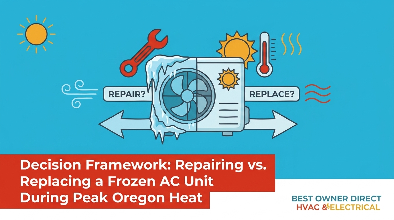 Repairing vs. Replacing a Frozen AC Unit During Peak Oregon Heat