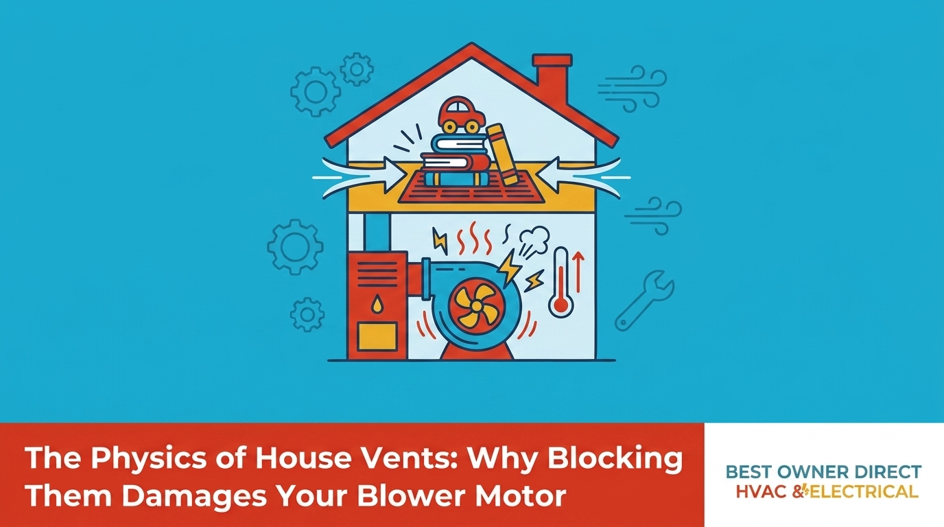 The Physics of House Vents: Why Blocking Them Damages Your Blower Motor