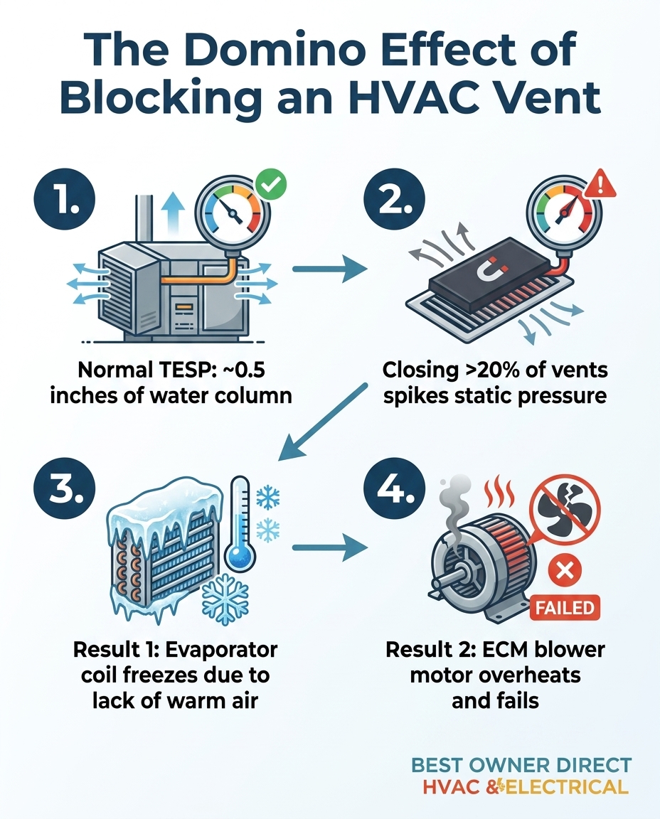 The Domino Effect of Blocking an HVAC Vent