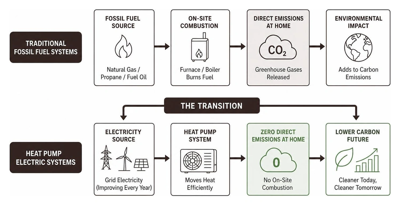 residential heat pump transition reducing direct fossil fuel emissions residential heat pump transition reducing direct fossil fuel emissions