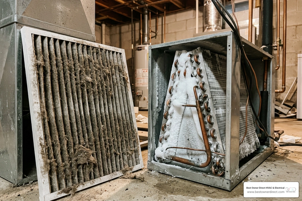 How Dirty Filters Cause Frozen Evaporator Coils and How to Prevent It