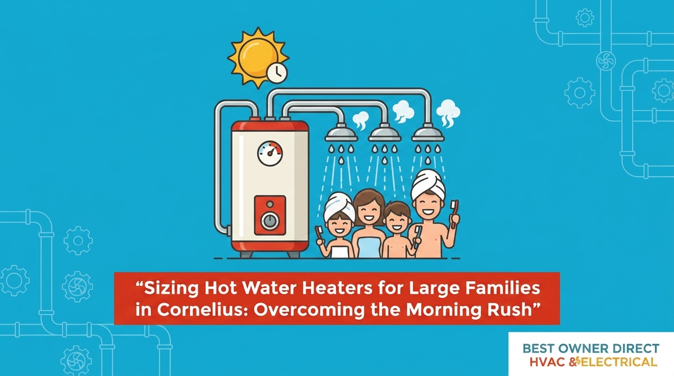 Sizing Hot Water Heaters for Large Families in Cornelius
