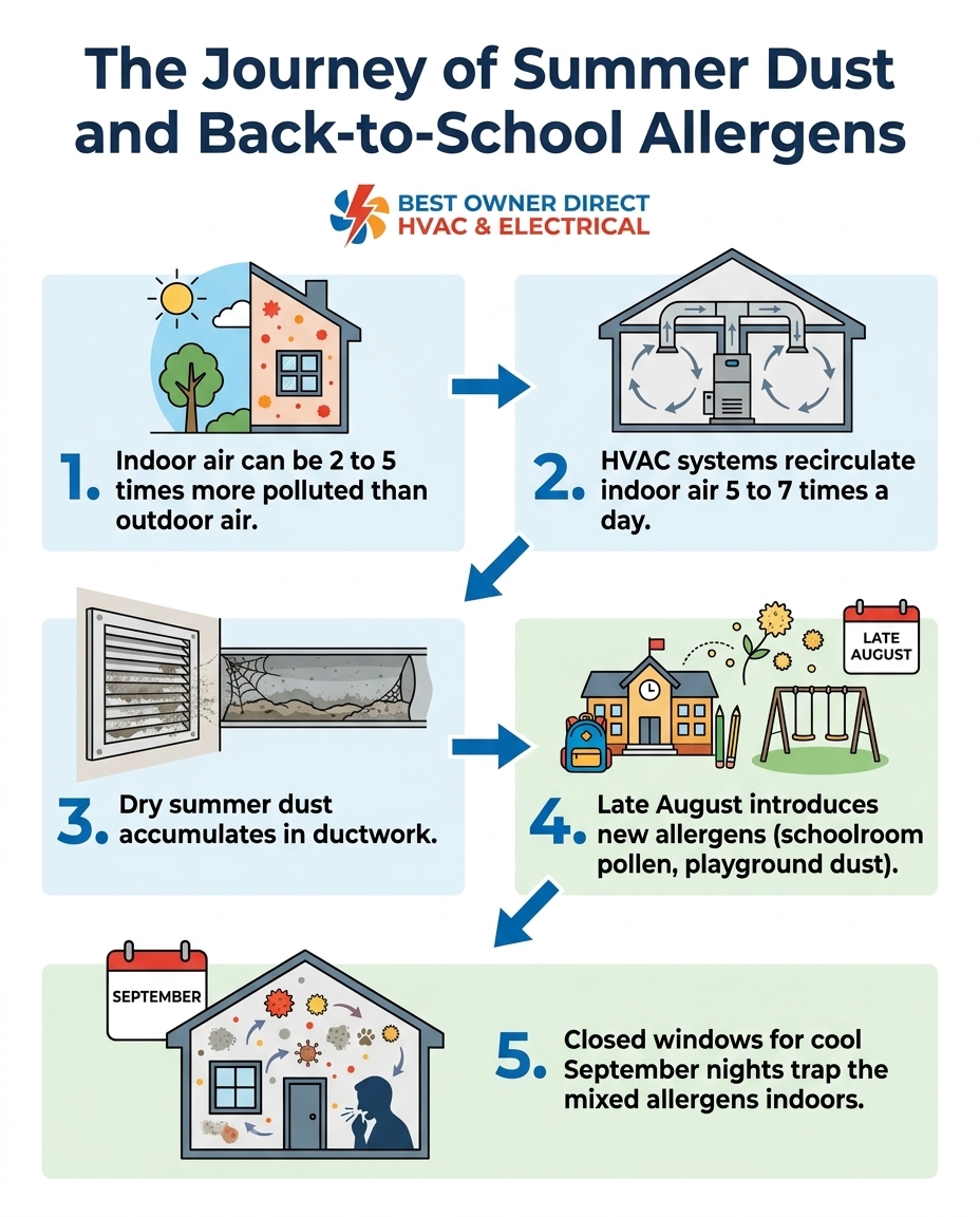 The Journey of Summer Dust and Back-to-School Allergens