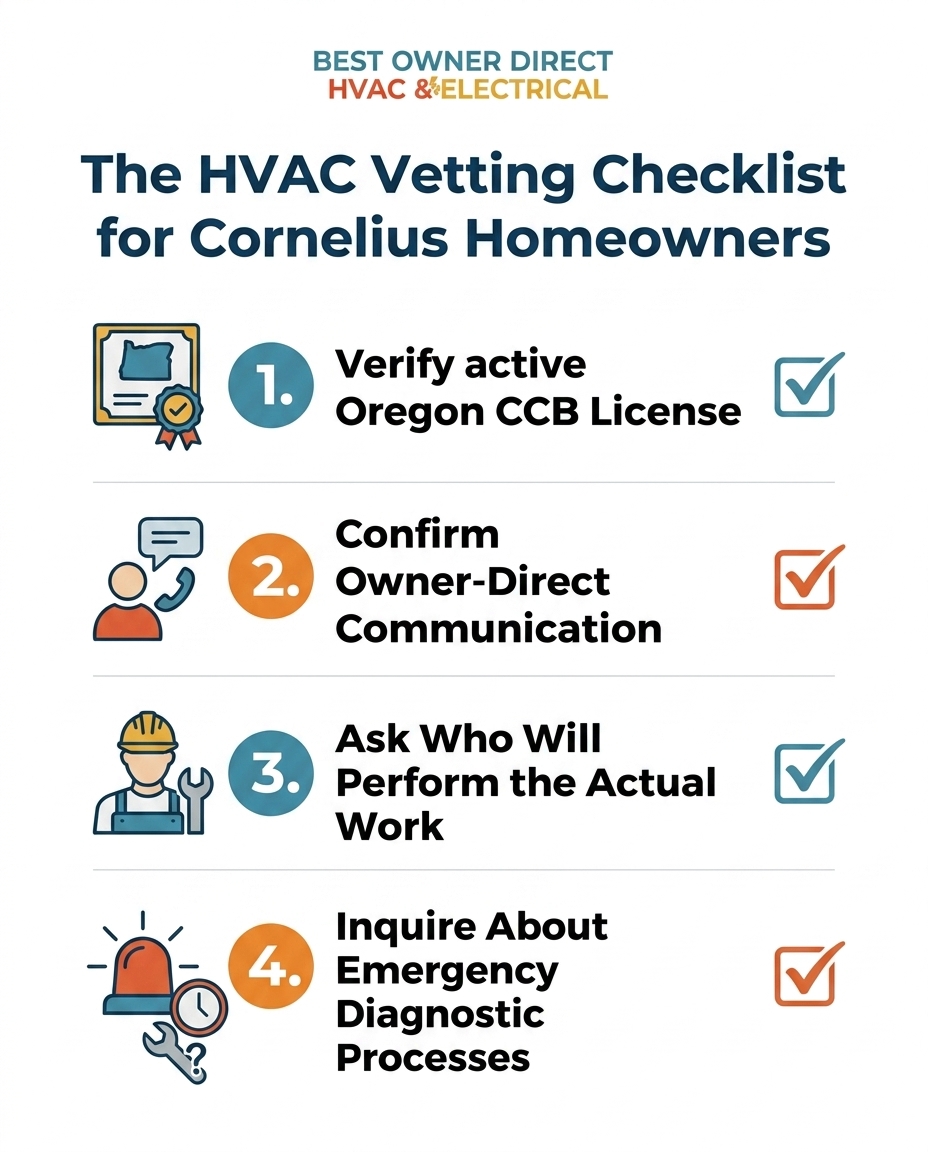 The HVAC Vetting Checklist for Cornelius Homeowners