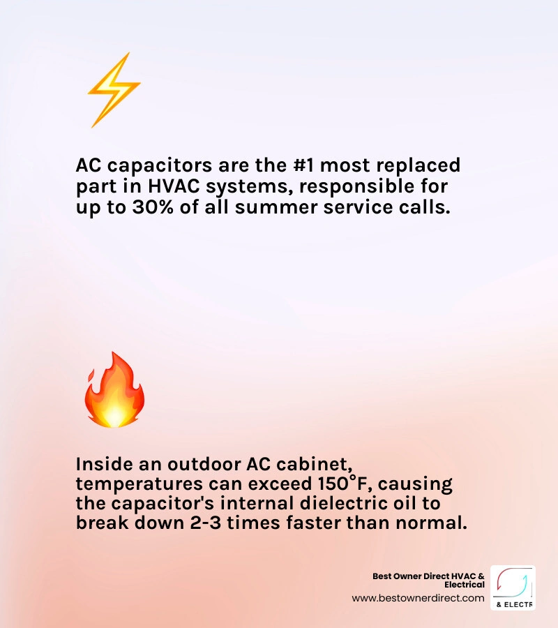 Why AC capacitors fail infographic infographic Why AC capacitors fail infographic infographic