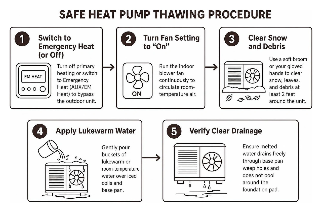 safe heat pump thawing procedure sequence safe heat pump thawing procedure sequence
