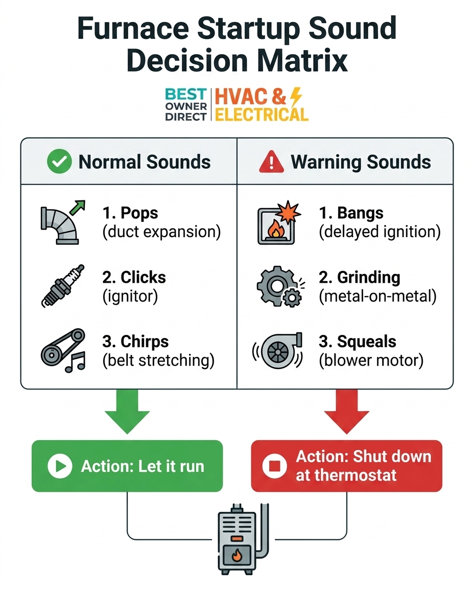 Furnace Startup Sound Decision Matrix