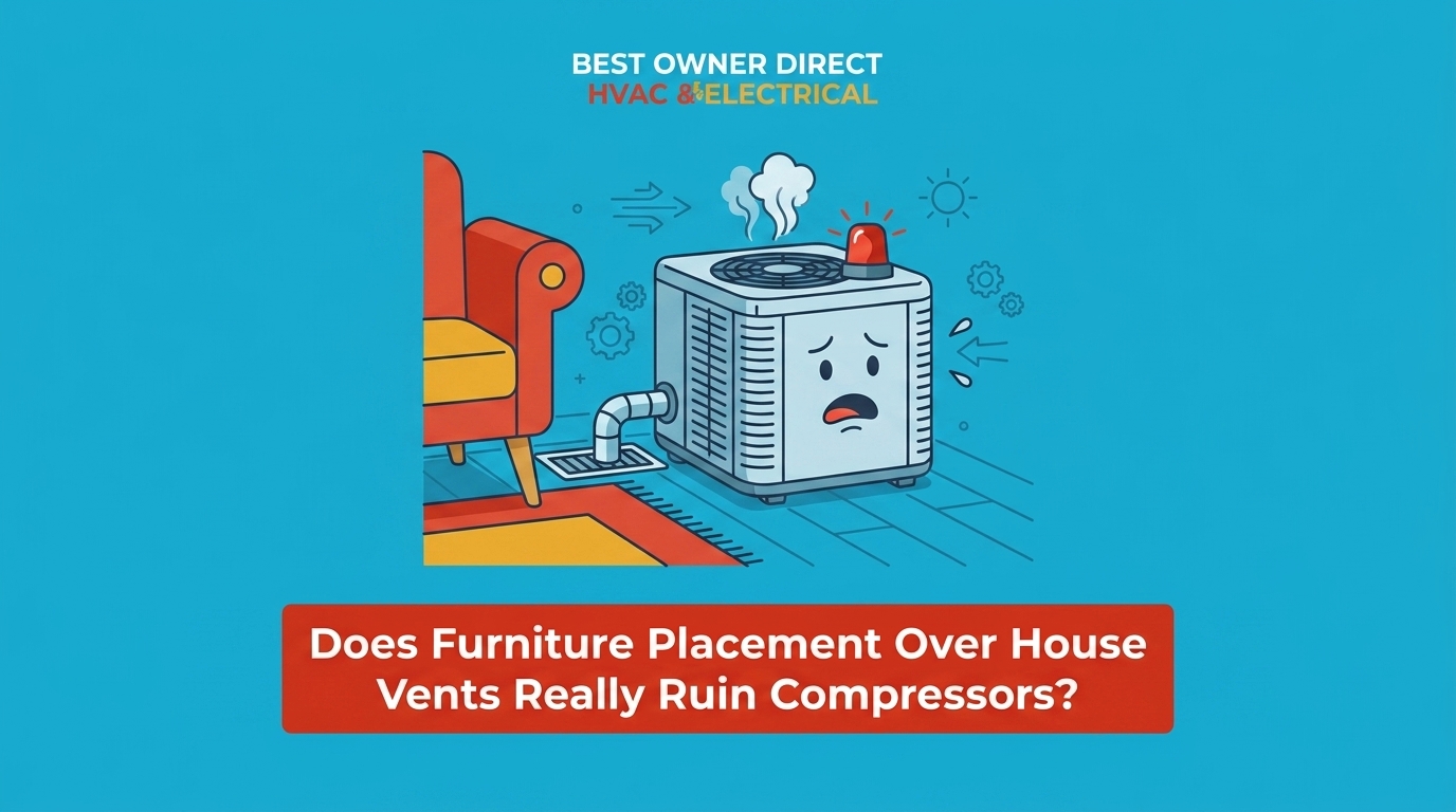 Does Furniture Placement Over House Vents Really Ruin Compressors?