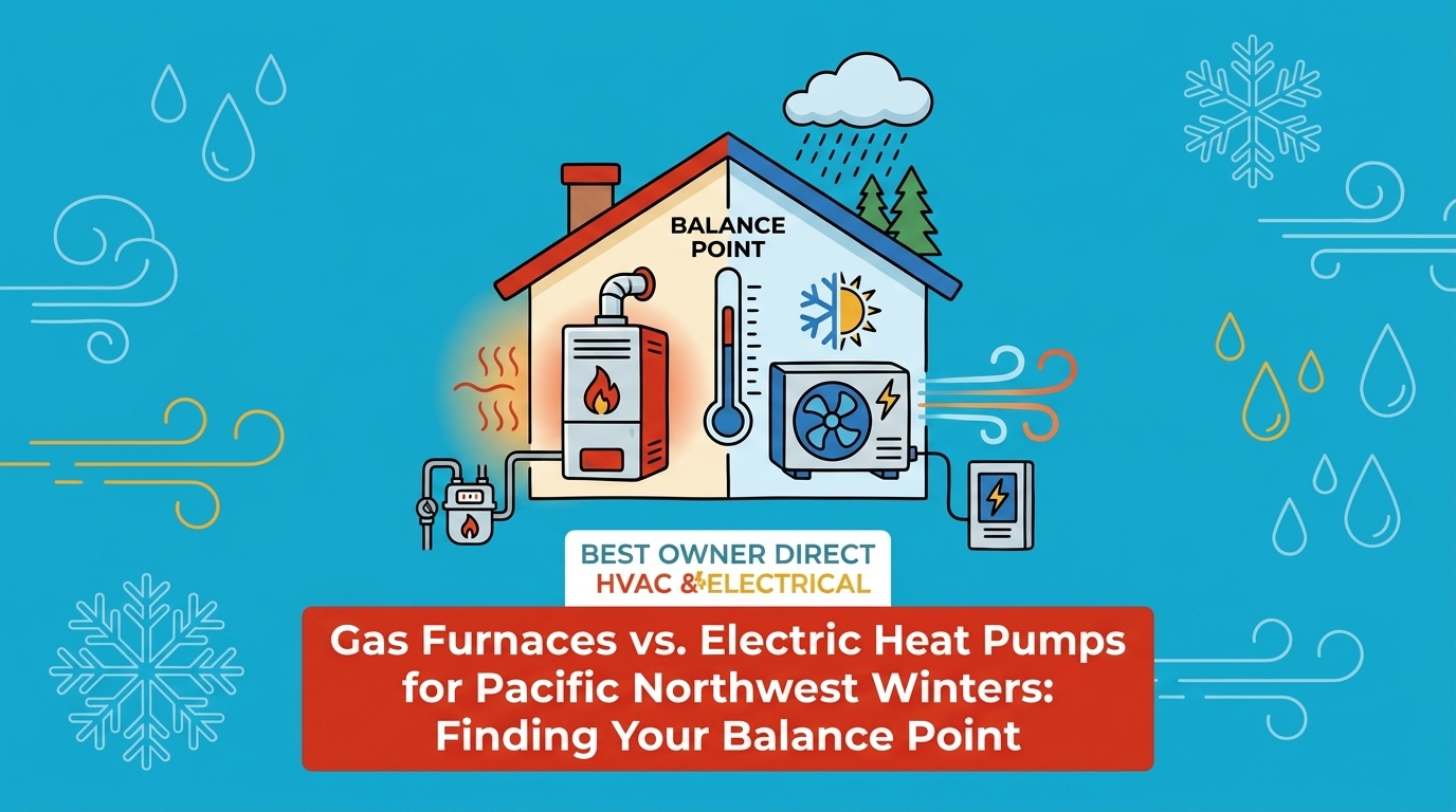 Gas Furnaces vs. Electric Heat Pumps for Pacific Northwest Winters