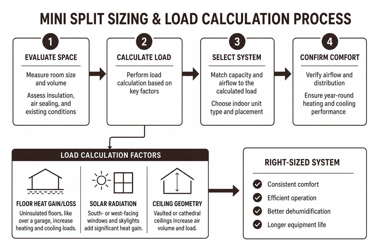 mini split sizing and load calculation process mini split sizing and load calculation process