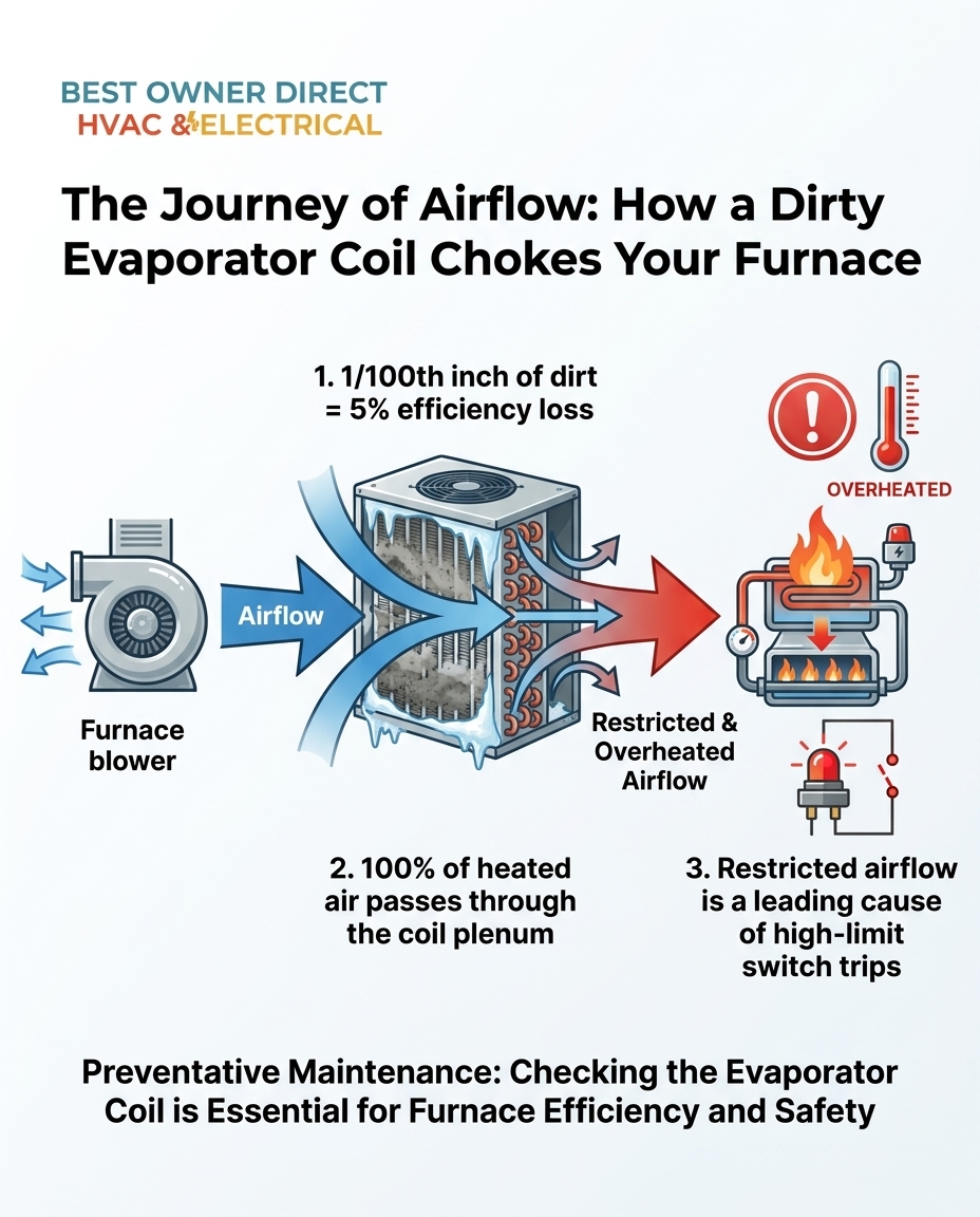 The Journey of Airflow: How a Dirty Evaporator Coil Chokes Your Furnace