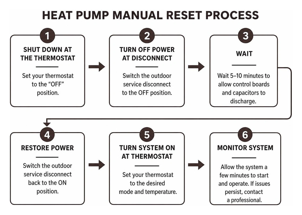 Heat pump manual reset process Heat pump manual reset process