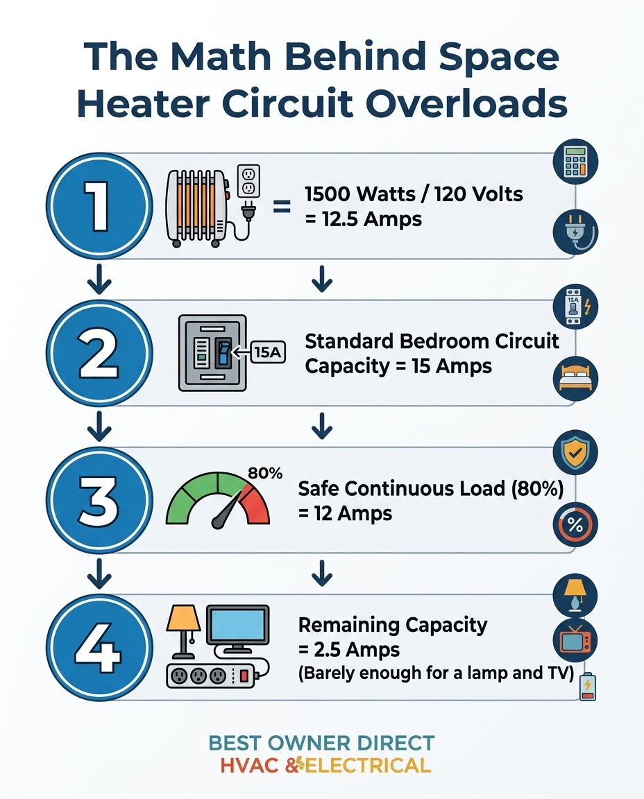 The Math Behind Space Heater Circuit Overloads