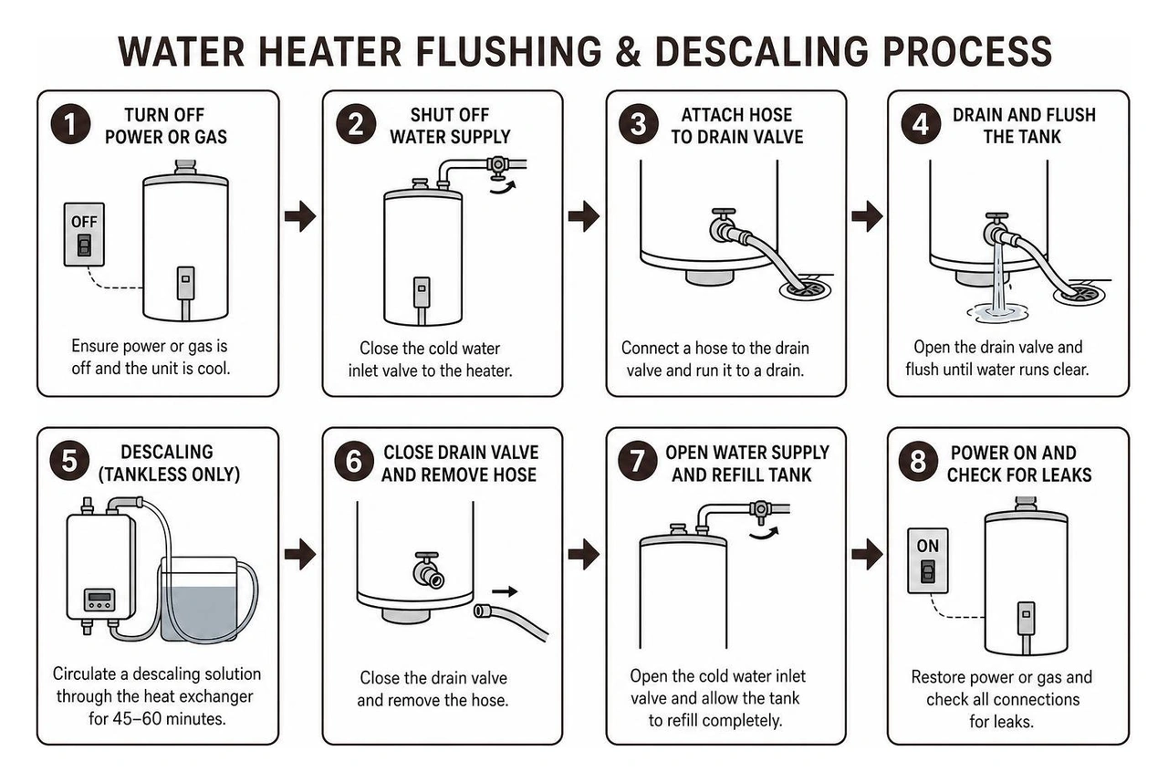 step-by-step water heater flushing and descaling process step-by-step water heater flushing and descaling process