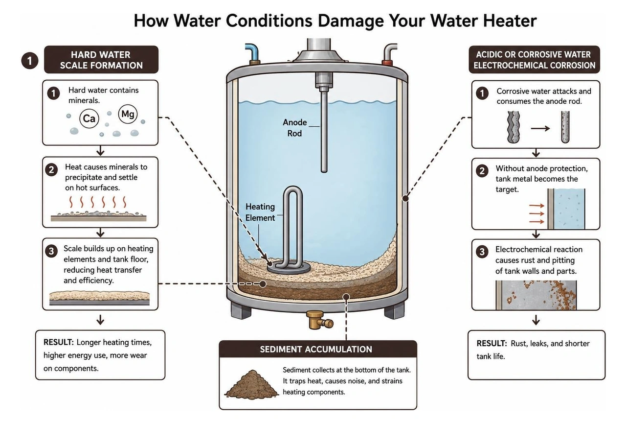 mineral scale and electrochemical corrosion process inside a water heater mineral scale and electrochemical corrosion process inside a water heater