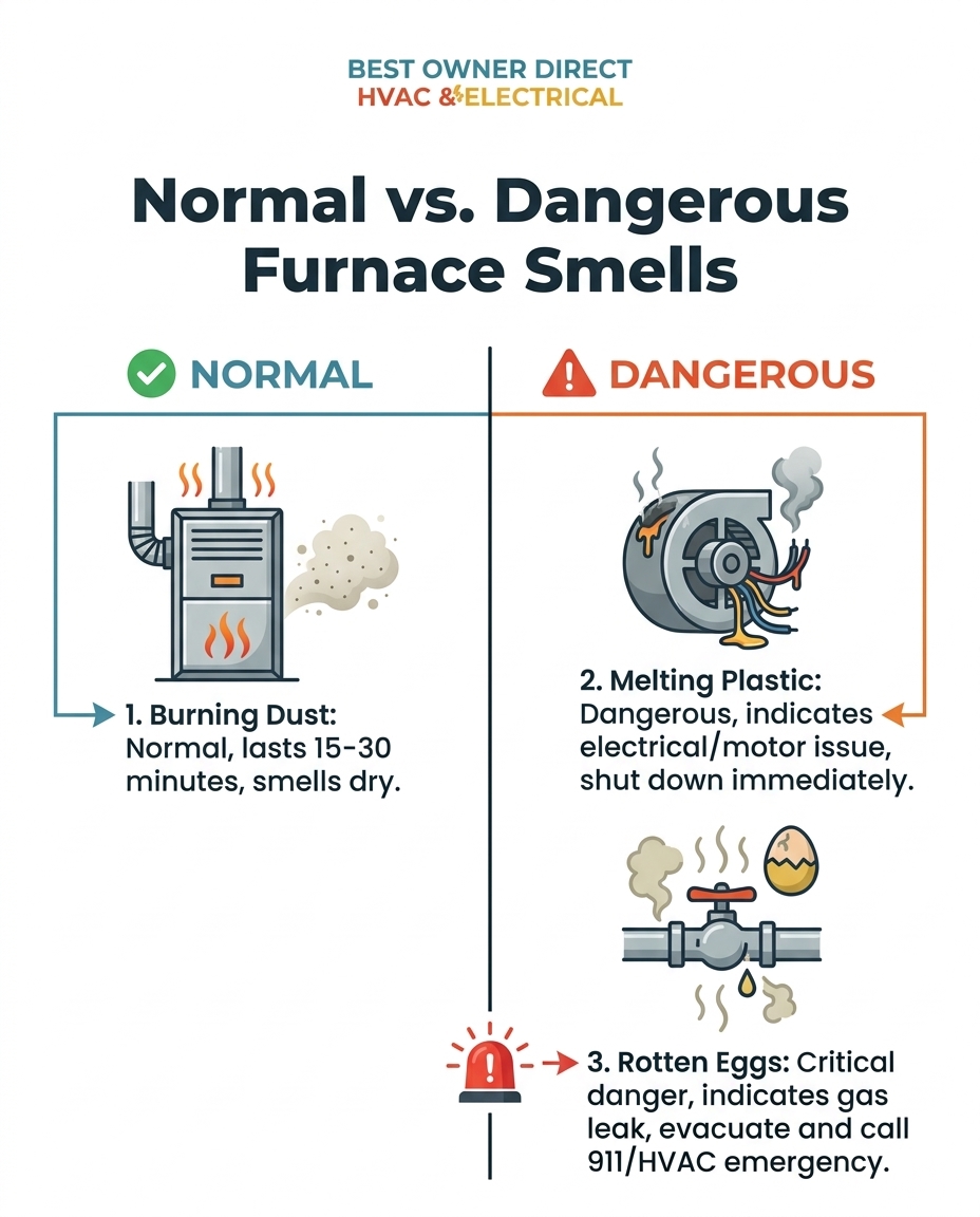 Normal vs. Dangerous Furnace Smells
