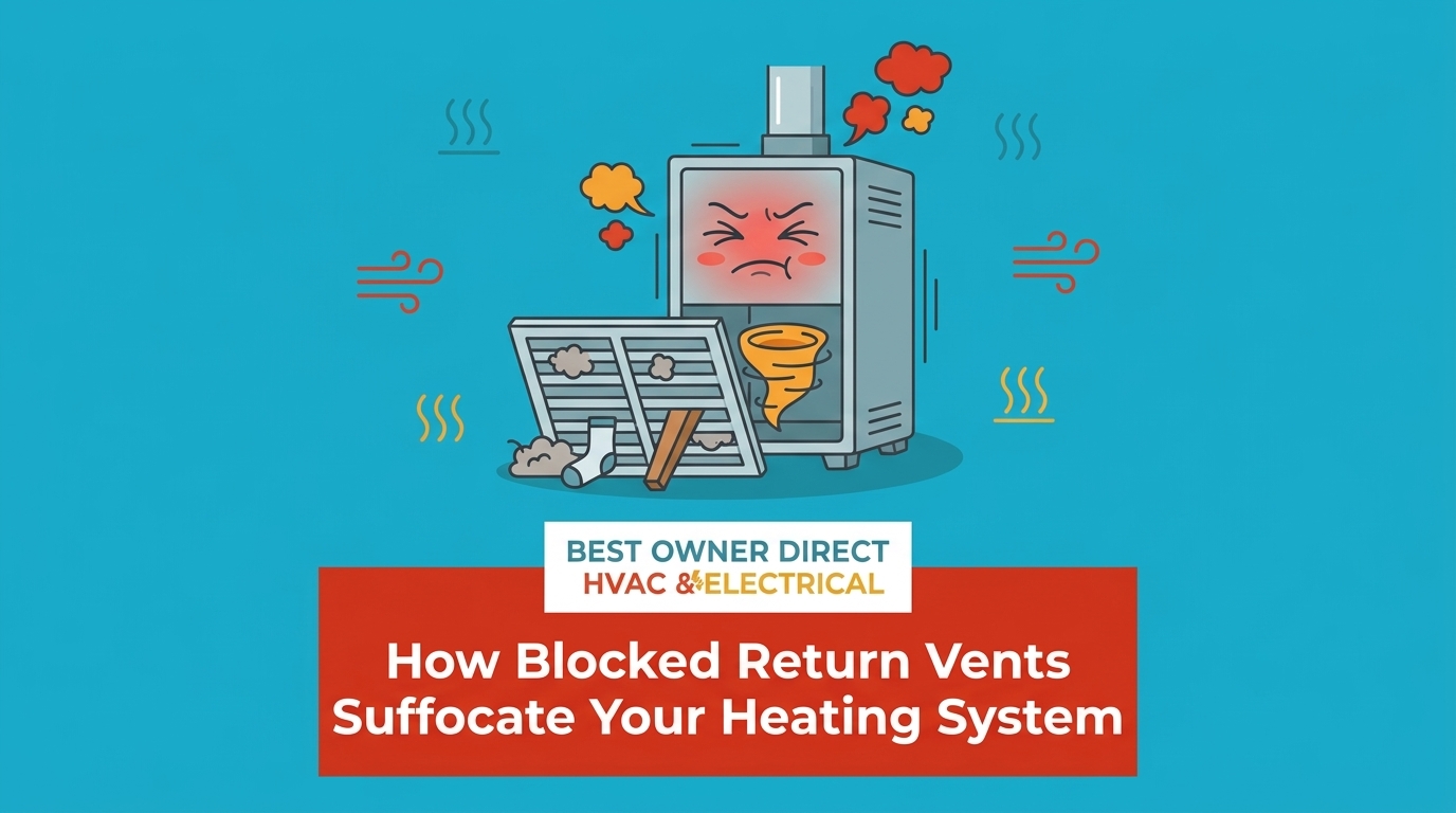 How Blocked Return Vents Suffocate Your Heating System