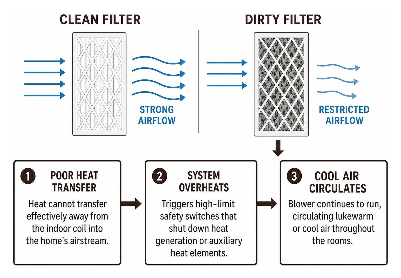 airflow restriction through dirty filter airflow restriction through dirty filter