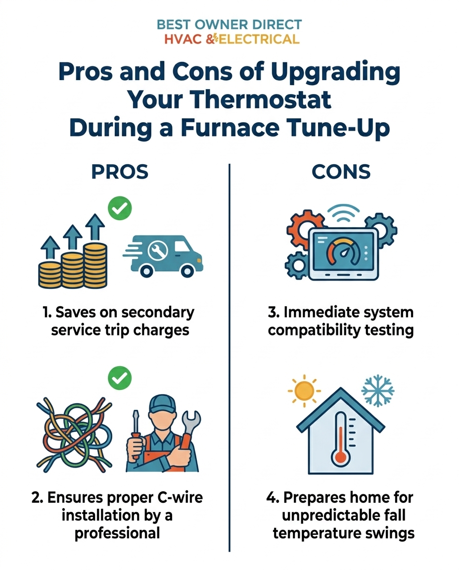 Pros and Cons of Upgrading Your Thermostat During a Furnace Tune-Up