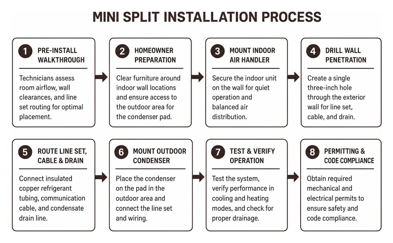mini split installation process steps