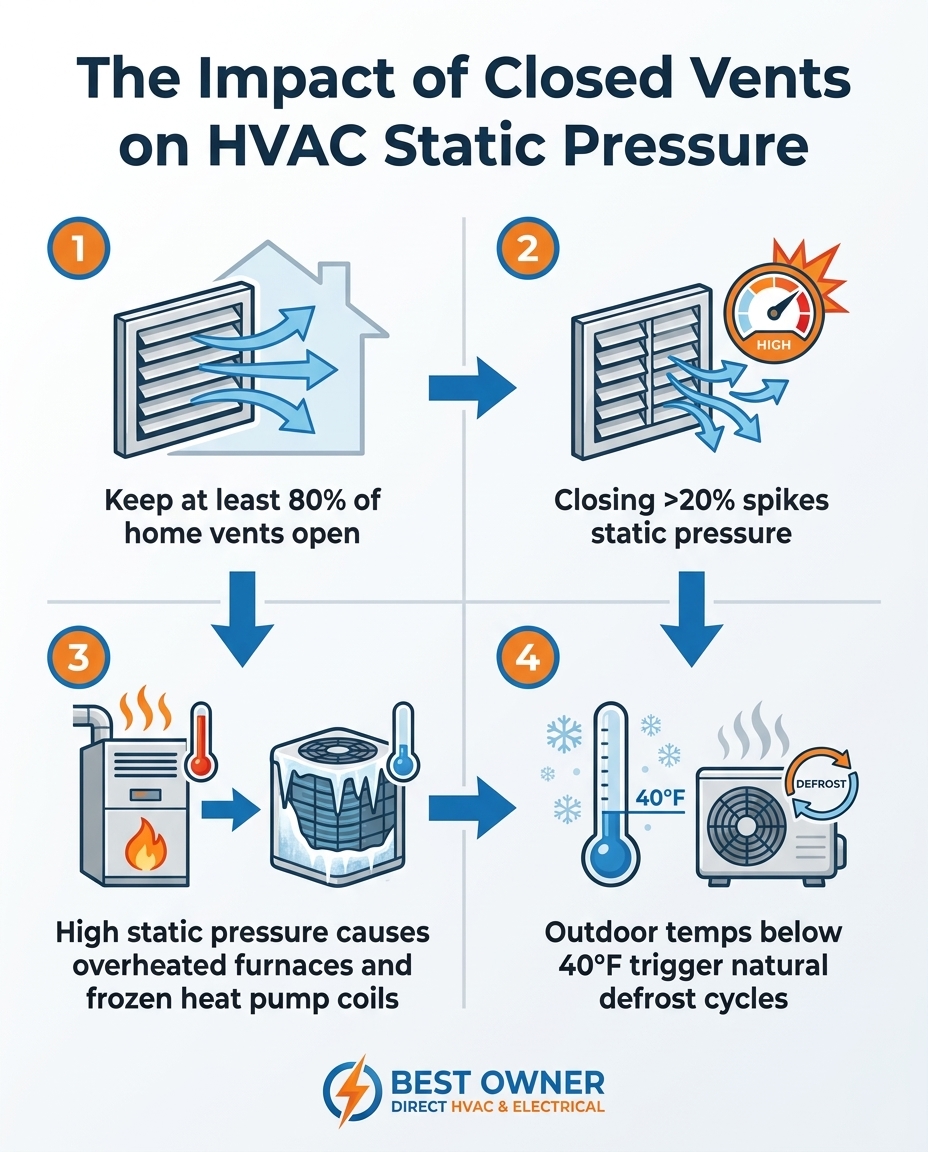 The Impact of Closed Vents on HVAC Static Pressure