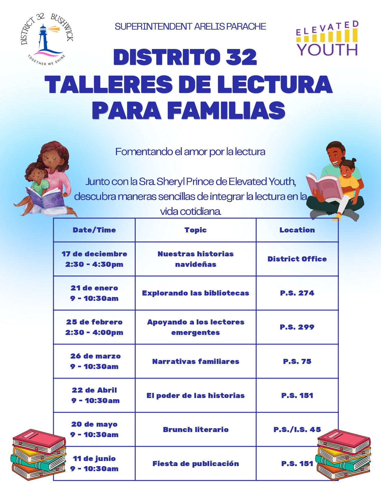 DISTRICT 32 FAMILY LITERACY WORKSHOPS(Spanish)