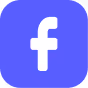 Facebook logo white lowercase f on blue rounded square background.