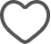 Simple black outline of a heart shape on a white background.