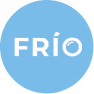 Blue circular icon with the word 'FRÍO' in white uppercase letters.
