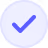 Solid blue circular shape on a white background.