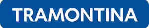 Tramontina brand logo in white text on a blue background.