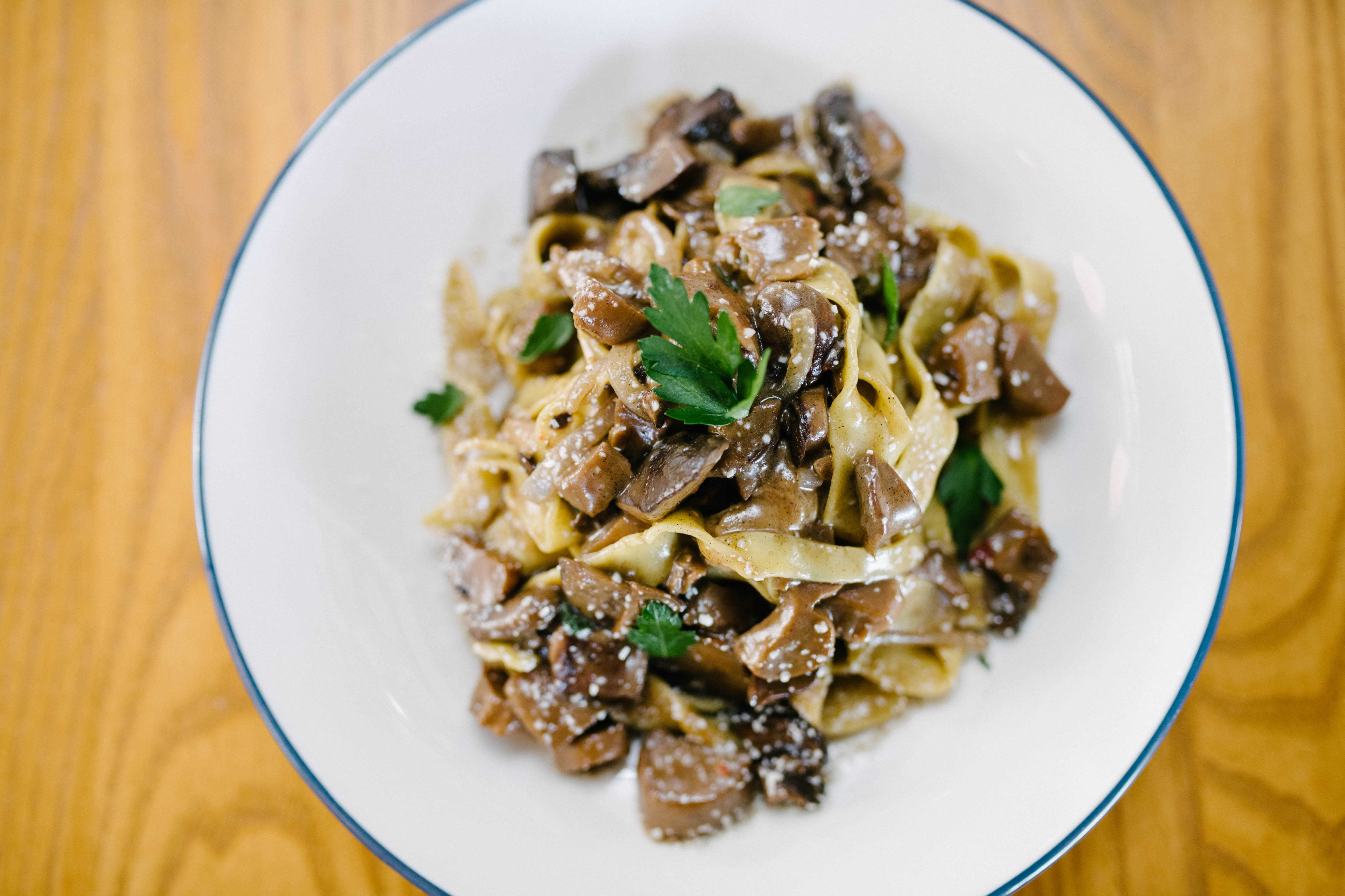 Tagliatelle with mushroom at Osteria Novella