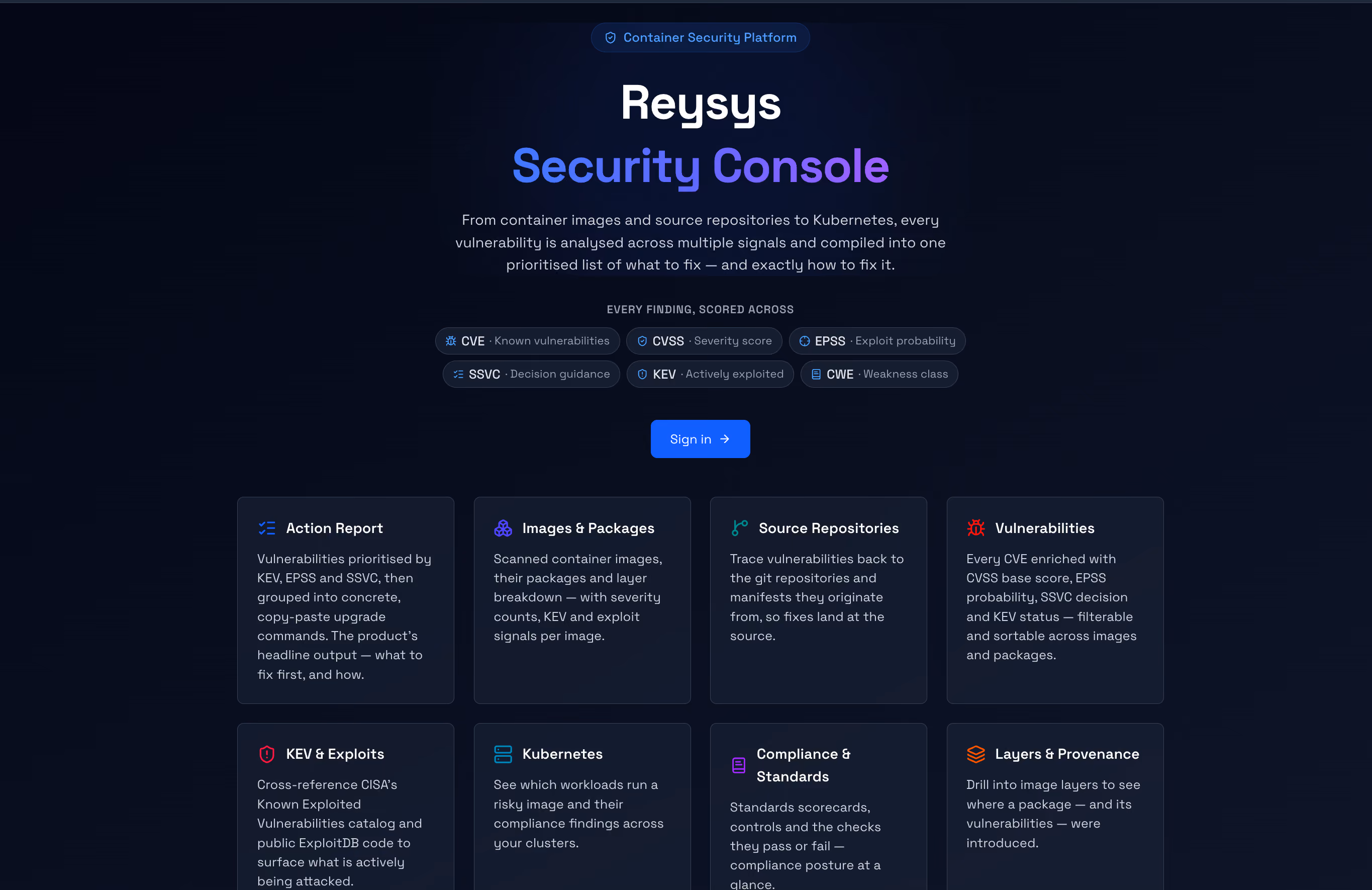 Reysys_security_console
