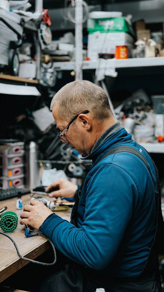 artisan en train de travailler