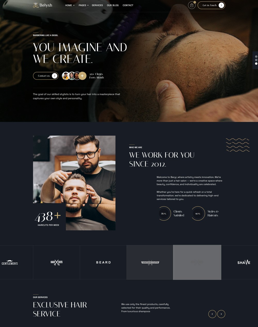 exemple de site web pour salon de coiffure
