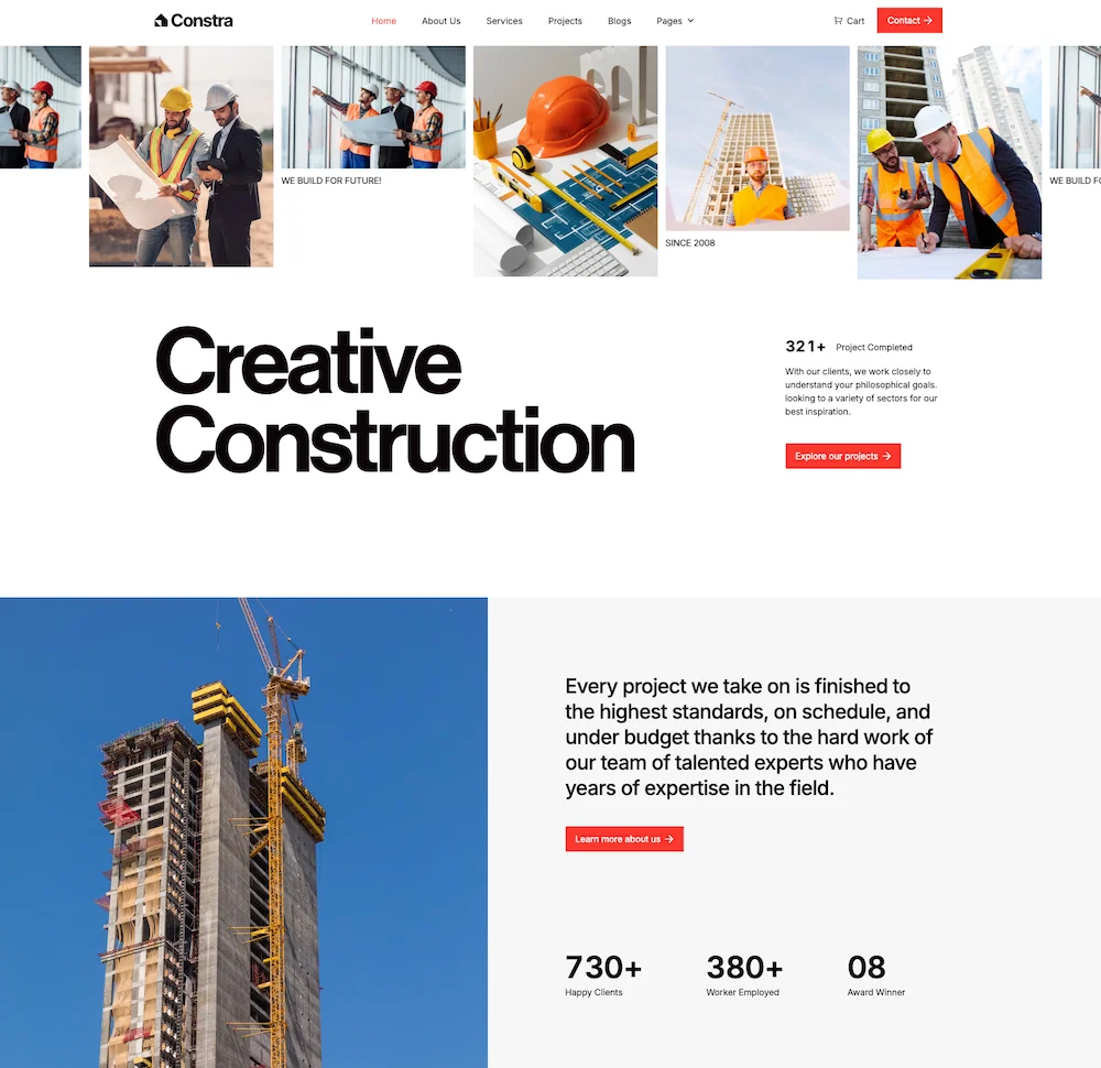 exemple de site internet d'entreprise du btp