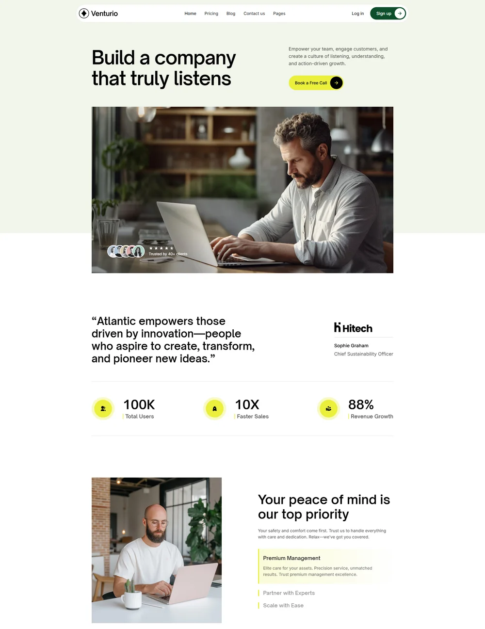 exemple de site internet pour coach professionel