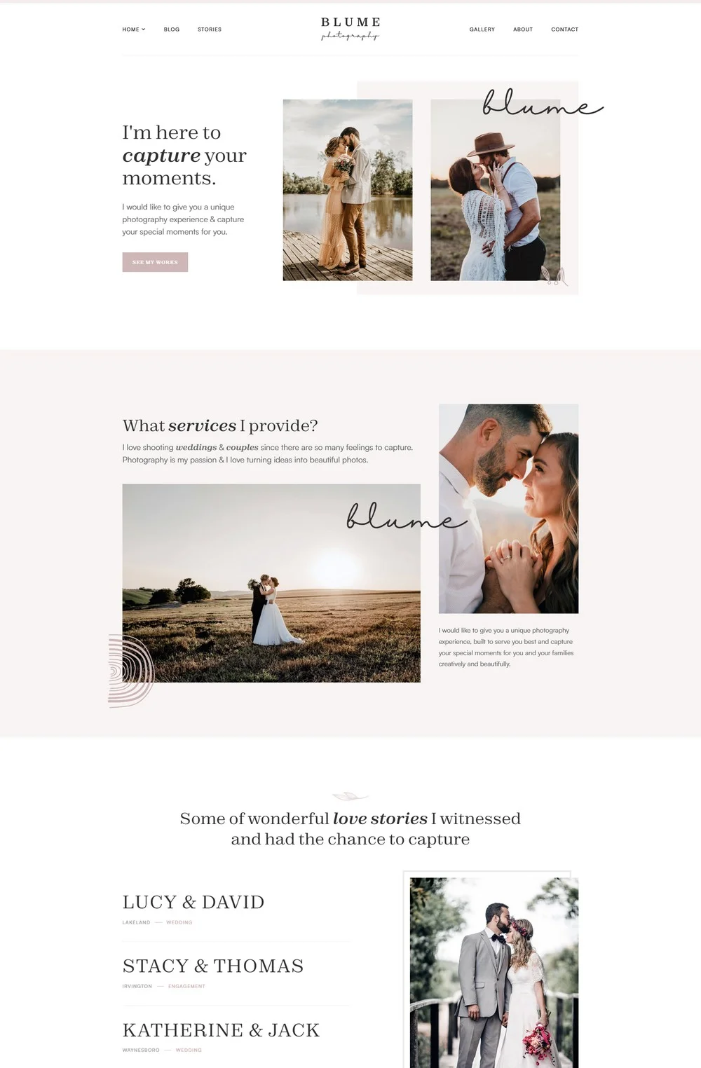 exemple de site internet pour photographe professionnel